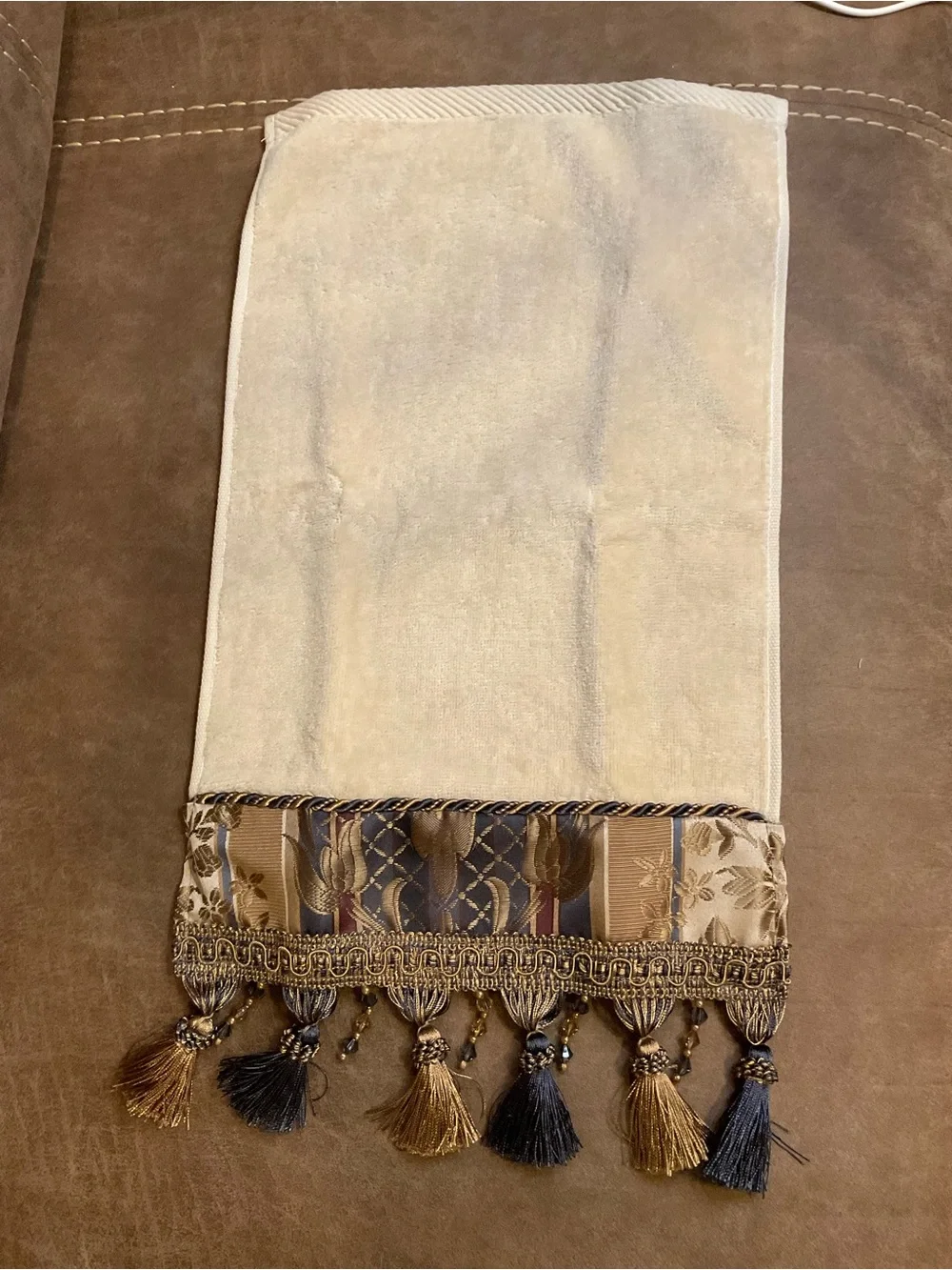 Croscill Home Brocade Cream Hand Towel